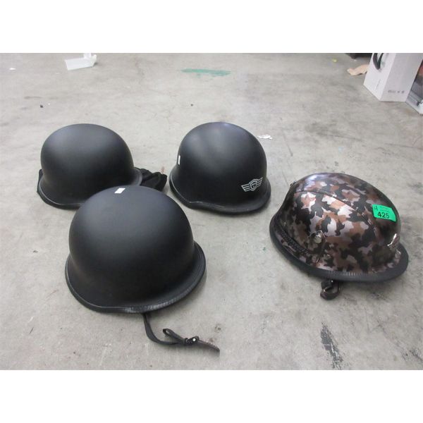 4 Military Style Half Helmets