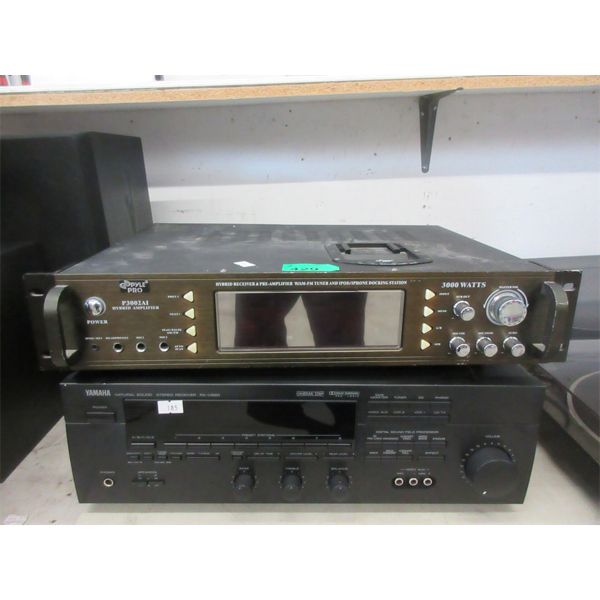 Yamaha RX-V590 Receiver & Pyle Pro P3002AI Amp