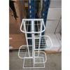 Image 1 : New White Metal Plant Stand - 10" x 18" x 38" tall