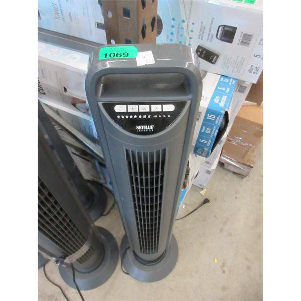 Grey Seville Tower Fan with Remote - No box