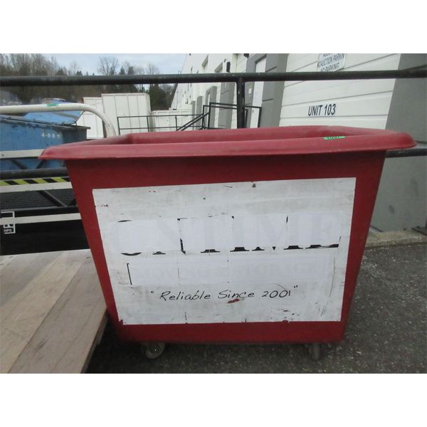 Red Rolling Warehouse Bin - 30" x 40" x 34" tall