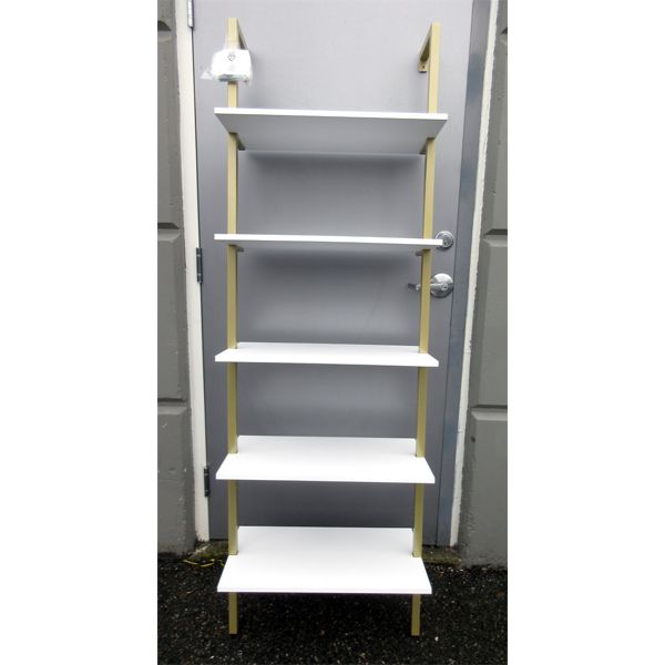 New 5 Tier Open Ladder Bookshelf -  Wall Mount