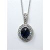 Image 2 : 3 Sterling Silver Blue Gemstone Pendants with Chains
