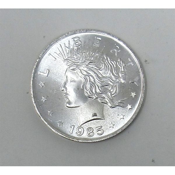 Vintage 1 Oz .999 Silver 1985 Liberty Round 