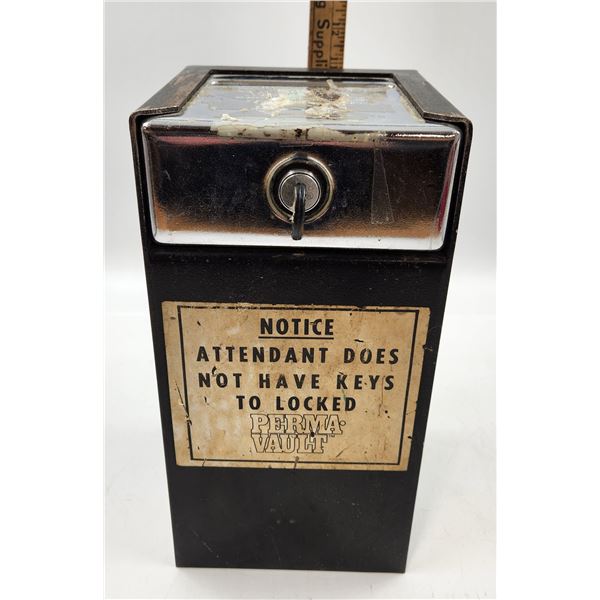 Heavy Vintage Lock Box with Key