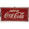 Image 1 : Vintage Embossed Coca-Cola Tin Sign 24" x 12"