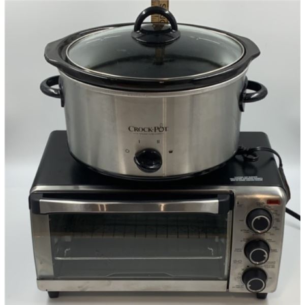 Stainless Steel Crock Pot & Toaster Oven