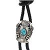 Image 3 : Navajo T & R Singer Sterling Silver Turquoise Bolo