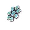 Image 1 : Navajo R. Sam Sterling Silver C.C. Turquoise Ring