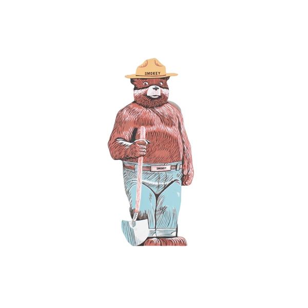 Smokey The Bear Life Sized Hand Painted Wood Sign