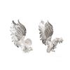 Image 1 : Two Italian Marked Silver Plated Fighting Chickens