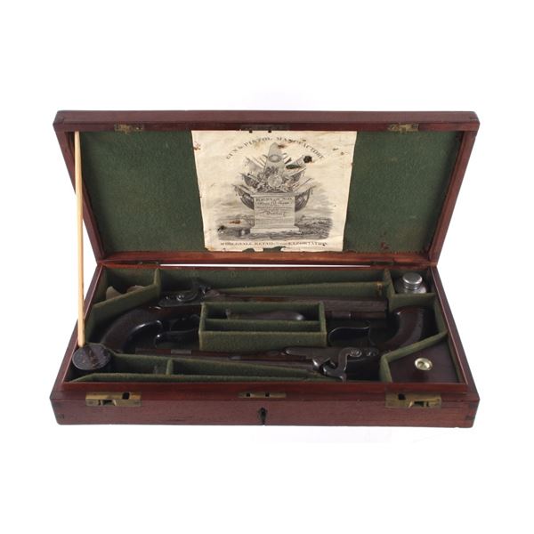 Ca. 1818- John Rigby & Sons Dublin Damascus Dueling Set