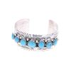 Image 2 : Navajo M. Thomas Jr. Silver Turquoise Bracelet