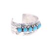 Image 3 : Navajo M. Thomas Jr. Silver Turquoise Bracelet