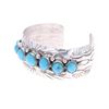 Image 8 : Navajo M. Thomas Jr. Silver Turquoise Bracelet