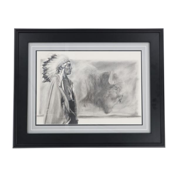 Original Doug Levitt b.1964 Chief's Charcoal