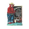 Image 1 : Smokey The Bear Embossed Polychrome Sign