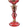 Image 2 : Persian Qajar Bohemian Ruby Glass Lamp 19th C.