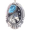 Image 2 : 3Navajo T & R Singer Sterling Silver Horse Pendant