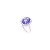 Image 3 : AAA Tanzanite 4.61 cts. 18K Diamond Ring