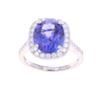 Image 9 : AAA Tanzanite 4.61 cts. 18K Diamond Ring