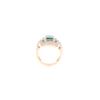 Image 6 : Elegant Emerald & Diamond 14k Yellow Gold Ring