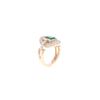 Image 7 : Elegant Emerald & Diamond 14k Yellow Gold Ring