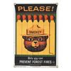 Image 2 : Smokey Bear U.S. Forest Service Porcelain Sign