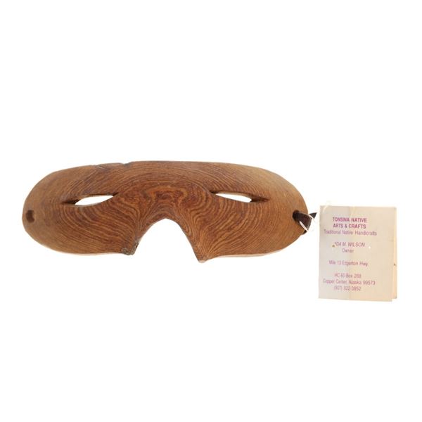 Eskimo Inuit Tonsina Snow Goggles - Carved Wood