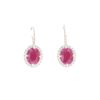 Image 1 : 5.31ct Ruby Diamond & 14k Yellow Gold Earrings