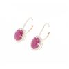 Image 2 : 5.31ct Ruby Diamond & 14k Yellow Gold Earrings