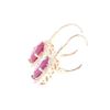 Image 3 : 5.31ct Ruby Diamond & 14k Yellow Gold Earrings