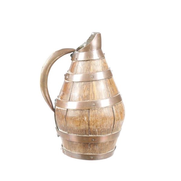 H. Blanchet Fils French Oak Wood Wine Pitcher