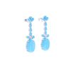 Image 2 : 18.04ct Turquoise & Diamond 14k Gold Earrings