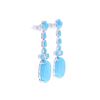 Image 3 : 18.04ct Turquoise & Diamond 14k Gold Earrings