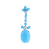 Image 6 : 18.04ct Turquoise & Diamond 14k Gold Earrings