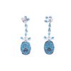 Image 8 : 18.04ct Turquoise & Diamond 14k Gold Earrings