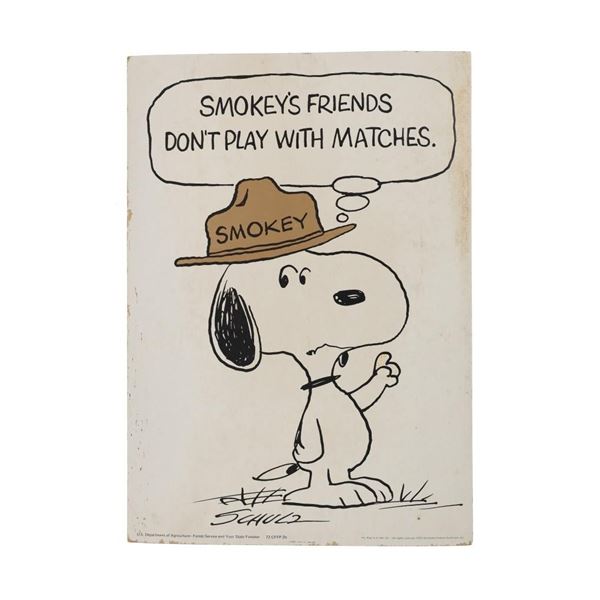 U.S. Dept. of Ag. Snoopy & Smokey The Bear Poster