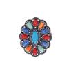 Image 10 : Signed Navajo Sterling & Multi-Stone Ring