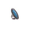 Image 1 : 1970's Navajo Morenci Turquoise Rope Sterling Ring