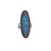 Image 2 : 1970's Navajo Morenci Turquoise Rope Sterling Ring