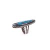 Image 4 : 1970's Navajo Morenci Turquoise Rope Sterling Ring