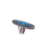 Image 5 : 1970's Navajo Morenci Turquoise Rope Sterling Ring