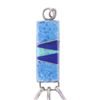 Image 2 : Sterling Pendant Inlaid Denim Lapis, Lapis & Opal