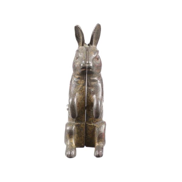 A.C. Williams Cast Iron Standing Rabbit Bank 1910s