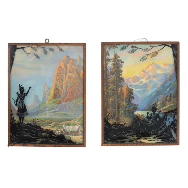 Reverse Painted Silhouettes On Convex Glass (2)