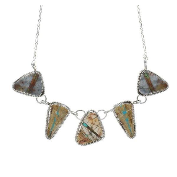 Navajo Tsosie Royston Ribbon Turquoise Necklace