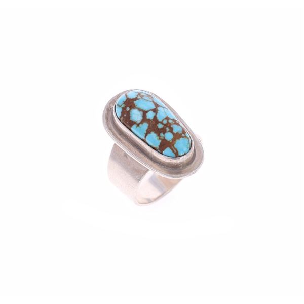 Navajo Morning Star Sterling & Turquoise Ring