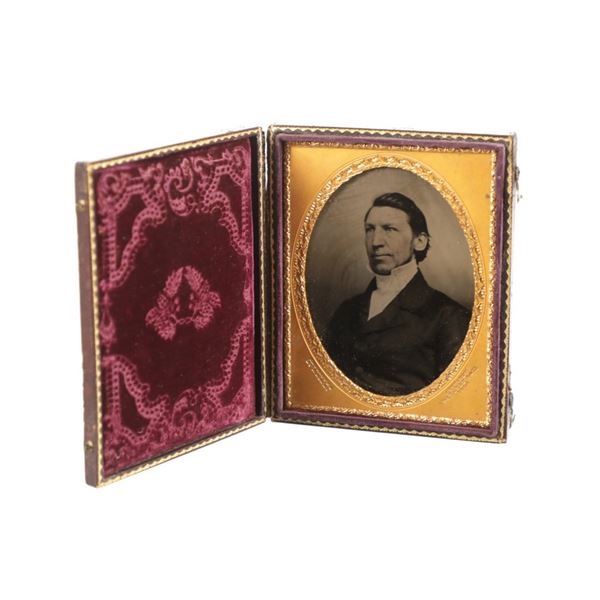 Ambrotype Portrait Photo of Man by R. Adams 1854