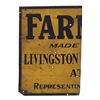 Image 2 : C. 1940 Livingston Land & Abstract Co. Metal Sign